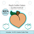 Etsy-Listing-Template-STL.png Peach Cookie Cutters | Standard & Imprint Cutters Included | STL Files