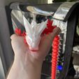 Kristalldrache, bewegliches Flexi-Wackeltier, Druck an Ort und Stelle, Fantasy
