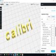 curamin.jpg CALIBRI font lowercase 3D letters STL file