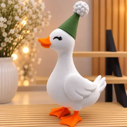 Cute goose with hat