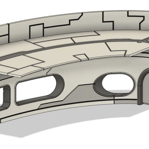 🏗️ Urban Oval Building・ STL File for 3D printing・Cults
