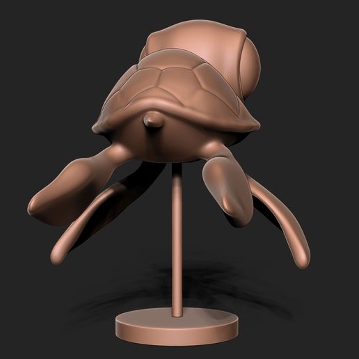 🐢 Turtle with base・Free STL File for ・Cults