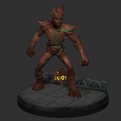 cov-1.png Download free OBJ file Groot 2 Poses - MCP Scale • Object to 3D print, DLMinis