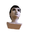 untitled.718.png Audrey Hepburn black and white bust for full color 3D printing