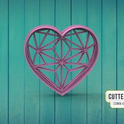 Corazón-geométrico.jpg Geometric Heart Cookie Cutter Geometric Heart Cookie Cutter