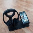 20230917_104422.jpg HEADPHONE STAND WITH PHONE STAND - Model 2 - 2 Versions