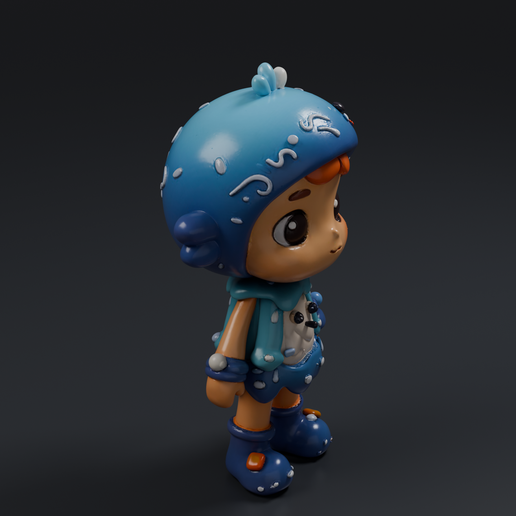 Cute Sea Creature 1 3D printable STL miniature