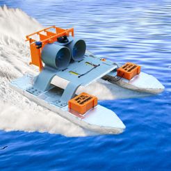 Väikke11.jpg Бесплатный STL файл RC AIRBOAT - TWO FAN ENGINES・Объект для скачивания и 3D печати