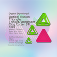 Cover-7.png Clay Cutter STL File Large Optical Illusion Triangle Trinket/Ornament  - Digital File Download- 5 sizes and 2 Cutter Versions, cookie cutter