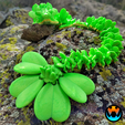 signal-2022-03-15-1403475_001.png STL file Lucky Clover Dragon, St. Patrick's Day Articulating Flexi Wiggle Pet, Print in Place, Fantasy Shamrock Dragon・3D printing design to download