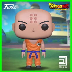 Kuririn-1.png Archivo 3D KURIRIN - DRAGON BALL DBZ SUPER FUNKO POP・Modelo para descargar e imprimir en 3D