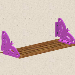 repisa-mariposa.png STL file Butterfly shelf support・Model to download and 3D print