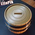 Бочка-4.jpg Cracker and Candy Bin / Wooden Barrel / Vase / Container in the form of a Wooden Barrel