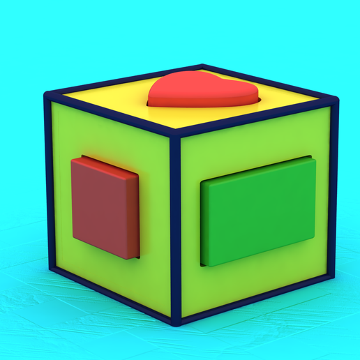 Colorful Shape Sorting Cube Toy