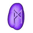 Mannaz Runestone.stl Fichier STL Jeu de pierres de course de Futhark・Modèle pour imprimante 3D à télécharger