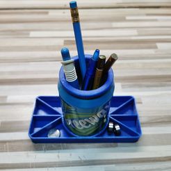 IMG_20191111_165201.jpg Free STL file Pen stands from cans・3D printer design to download