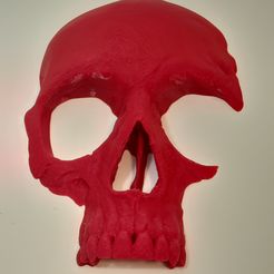 skull-red.jpg Fichier STL Décor d'Halloween crâne art mural・Plan à imprimer en 3D à télécharger