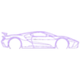 2021 ford gt.stl Wall Silhouette: Ford Set