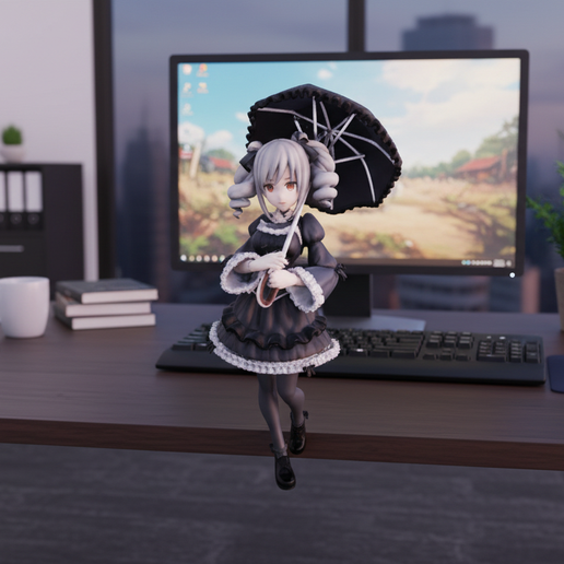Gothic Anime / hentai Girl Figurine ( NSFW )