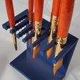 RUID1a95f66082ea489a8e38106711058eb3.jpg 6-slot paint brush rack with drip tray | Extended brush sizes!