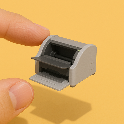 Miniature Printer (openable) 1/12 scale for Doll, Diorama - Digital STL files for 3d Printing 3D model
