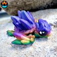 4.png Gemstone Turtle, Precious Gem Turtle, Cinderwing3D, Print in Place, No Supports