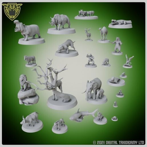 Wild Animal Mega Pack STL - 28mm Tabletop Beast & Wildlife Miniatures  Ultimate Safari & Wilderness Animal Collection