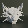 2.png Witcher Wolf Costume Face Mask 3D print model