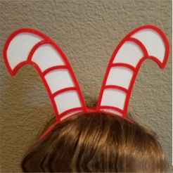 Candy Cane Billy Goats Image Square.jpg Free STL file Candy Cane Headbands・3D printing template to download, abbymath