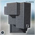 9.jpg Multi-level structure with tiled roofs, protruding wings and arched double entrances (78) - Modern WW2 WW1 World War Diaroma Wargaming RPG Mini Hobby