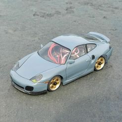 911-Front.jpg Fichier STL 01 Porsche 911 Turbo Body Shell (MiniZ et Xmod)・Modèle pour imprimante 3D à télécharger, Leander98