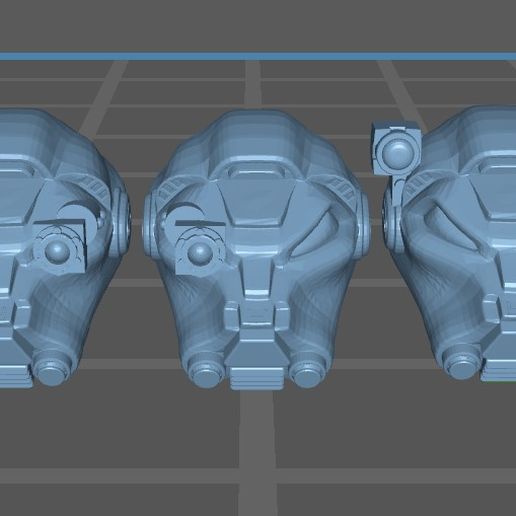 Alternate Terminator Helmets 3D model