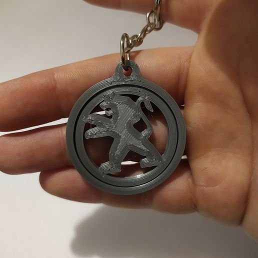 Peugeot Spinning Keychain 3D model