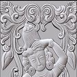 006.jpg Lord Vishnu as Mohini with Amrit Kalash  CNC carving