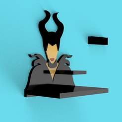 estantería-maléfica-y-soporte.png STL file Maleficent Bookcase・Model to download and 3D print