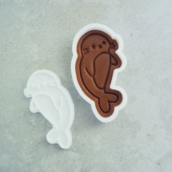 1634927222249-scaled.jpg STL file Sea ​​lion cookie cutter・3D printable model to download