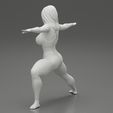 10011.jpg Young Woman Practicing Yoga Lesson Doing Warrior Two 3D Print Model