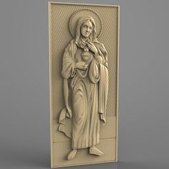 F0321.jpg Free STL file Religious frame cnc art router・Template to download and 3D print
