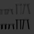 stlpck5.png Low Poly Stool Pack