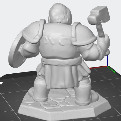 🎲 Dwarf Warrior DnD character 3D printable model・Free STL File for 3D ...
