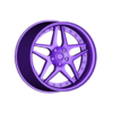 stock size rim with regular nuts.stl WORK Blitz rim and tire For 1/24 plastic model kits