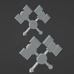 BothHammerSymbols.jpg STL file SM Vehicle Salamander Hammer Symbols・Model to download and 3D print