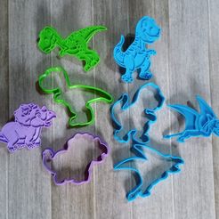 c3d3a1c3-bbe6-41ee-a791-b4e03131d8f8.jpg STL file DINOSAUR COOKIE CUTTER KIT X4 COOKIE CUTTERS・Template to download and 3D print