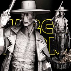 032922-Star-Wars-Cad-Bane-Sculpture-000.jpg Archivo 3D Cad Bane Sculpture - Star Wars 3D Models - Tested and Ready for 3D printing・Plan para descargar y imprimir en 3D
