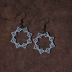 DSCF8648.jpg Archivo STL Pendientes Mandala 67・Diseño para descargar y imprimir en 3D