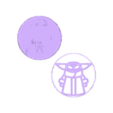 Star Wars pt2.stl STL file Star Wars Coaster/deco - Grogu R2D2・3D printing model to download