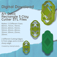 a-paper-plate2-Instagram-Post-Presentation-43-Instagram-Post-Square.png 3D file 1920s Rectangle 3 Clay Cutter - STL Digital File Download- 13 sizes and 2 Cutter Versions・3D printer design to download, UtterlyCutterly