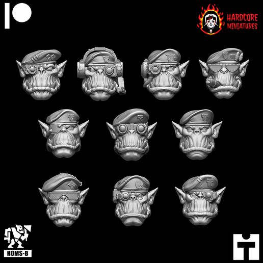 2_1.jpg Kommando Orcs Retro Cabeças com boinas