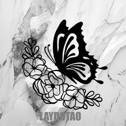 Sin-título.jpg BUTTERFLY ON THE FLOWERS WALL DECORATIONS
