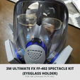 3M ULTIMATE FX FF-402 SPECTACLE KIT (EYEGLASS HOLDER) FOR 3M Ultimate FX FF-402 3M Ultimate FX FF-402 Spectacle Kit (Eyeglass Holder)